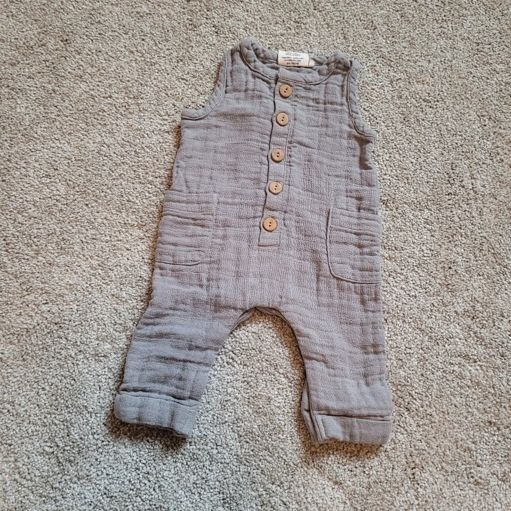 City Mouse Studio Gauze Cotton Baby Romper Size 0-3 Months